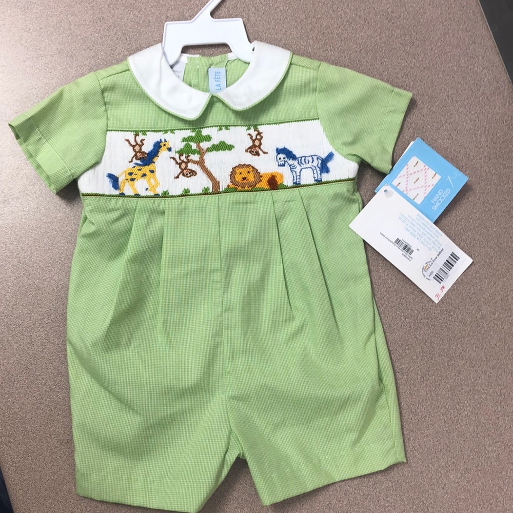 Vive La Fete Smocked Boys Romper